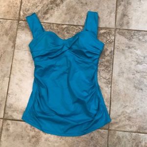 Women’s Teal Eddie Bauer swim top size 6